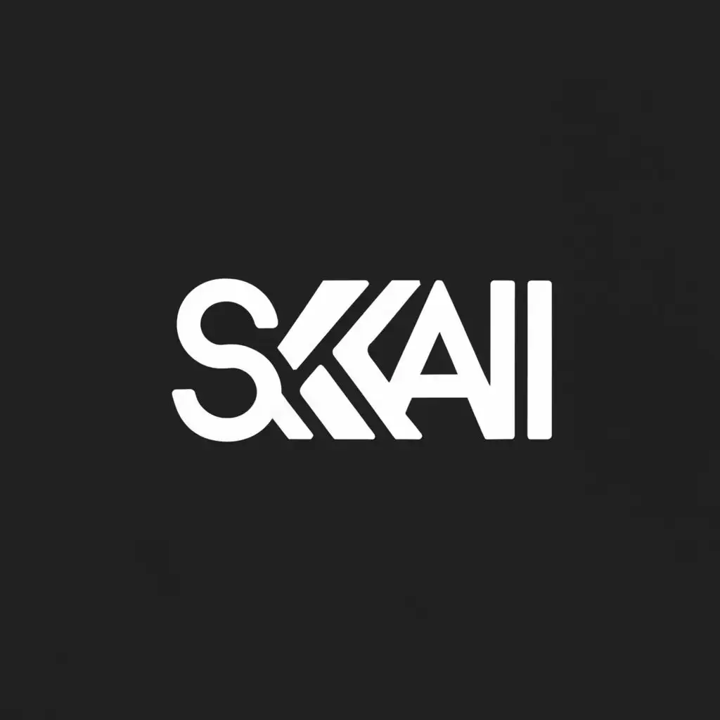 a logo design,with the text "SKai", main symbol:K,Moderate,be used in Retail industry,clear background