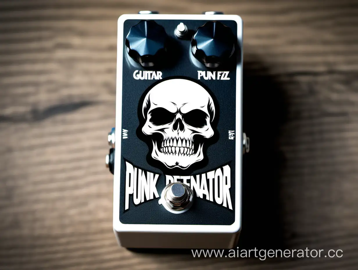 Punk-Detonator-Skull-Guitar-Pedal-with-Fuzz-Effect