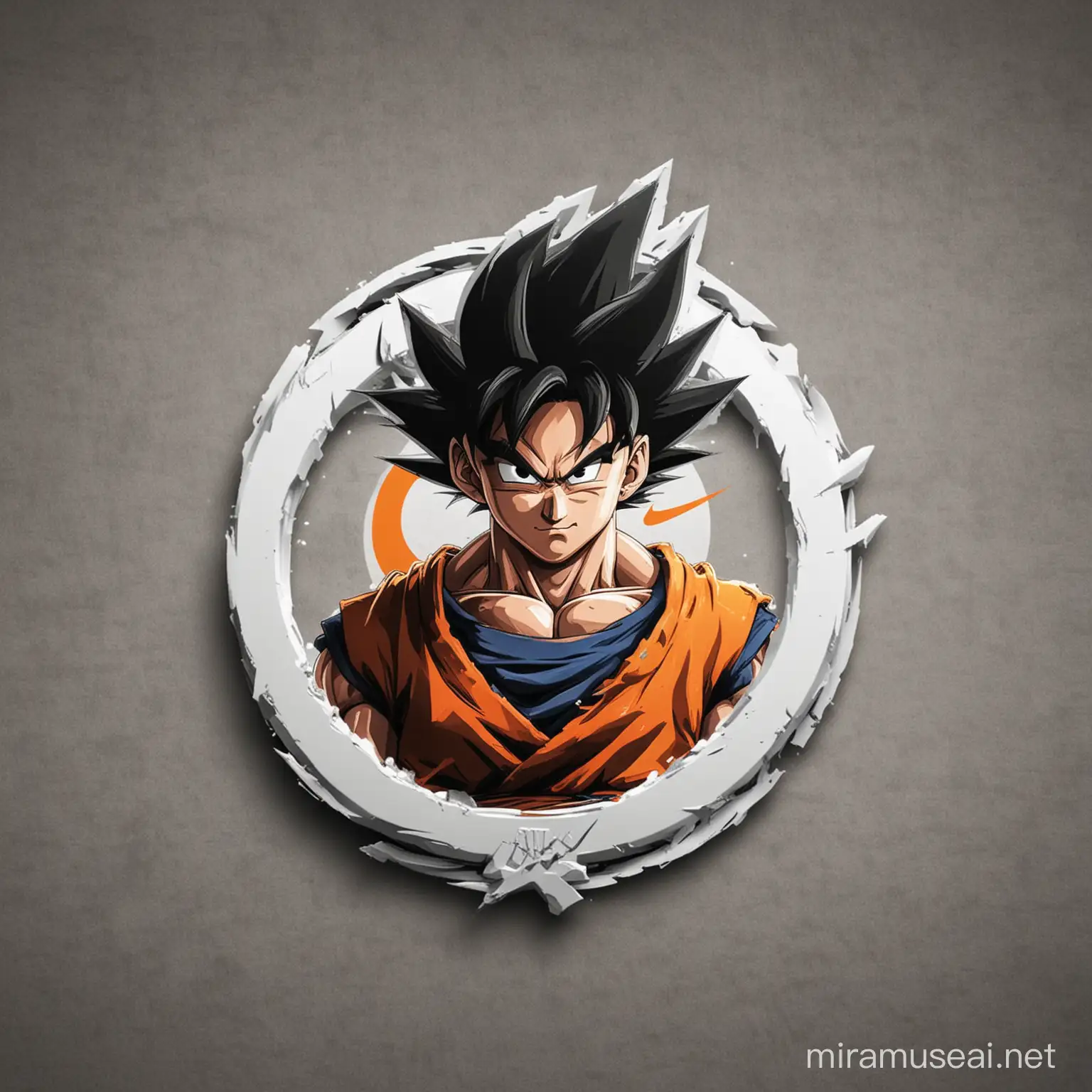 Ultra Instinct Goku Nike Logo Fusion Artwork in 4K Resolution