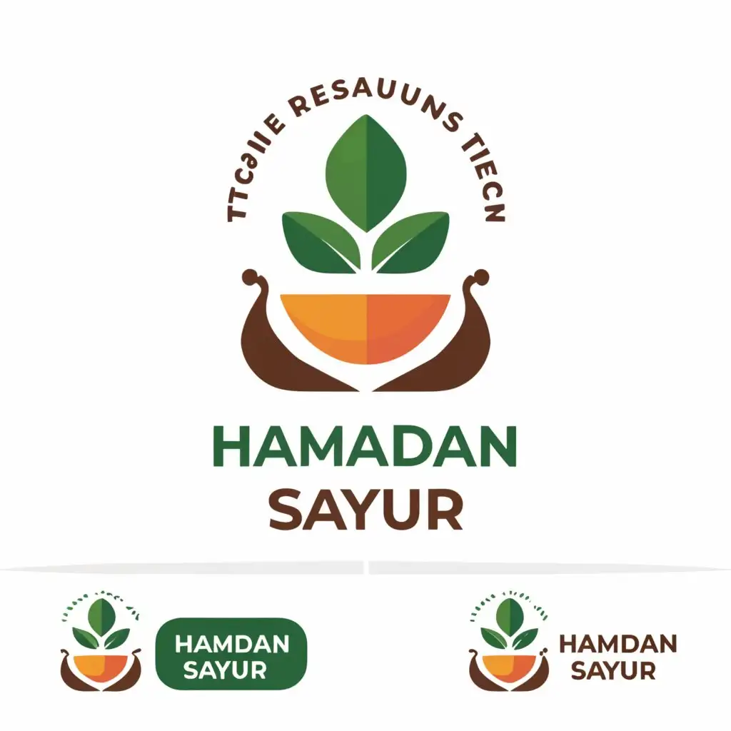 a logo design,with the text "Hamdan Sayur", main symbol:Fresh vegetable
Fruit
,Minimalistic,be used in Restaurant industry,clear background
Tagline "We Serve Better"