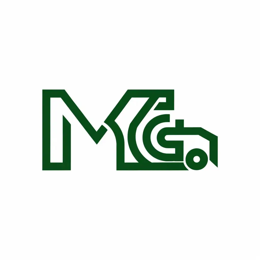 a logo design,with the text "MG", main symbol:lawn mower,Moderate,be used in Construction industry,clear background