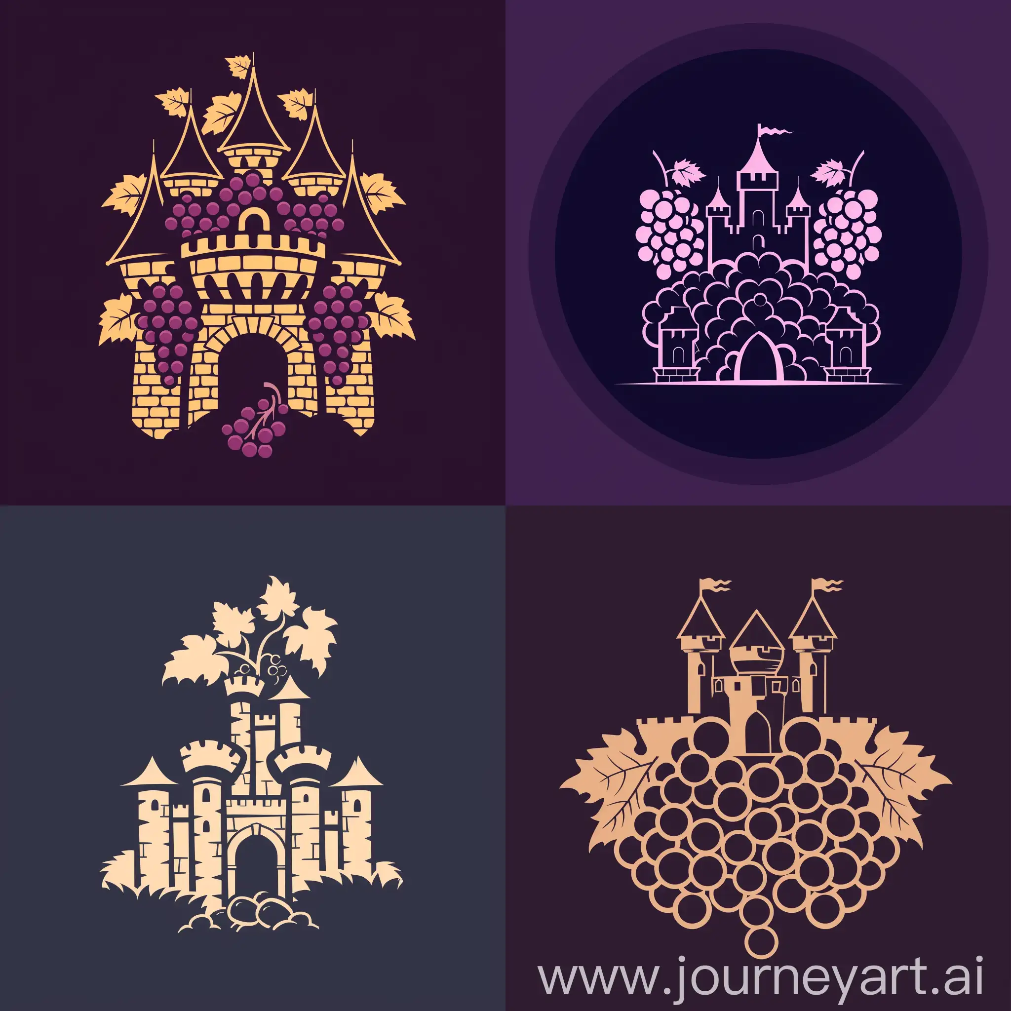 Vineyard-Castle-Inspired-by-Lafite-and-Penfolds-Wine-with-Grape-Vine-Logo