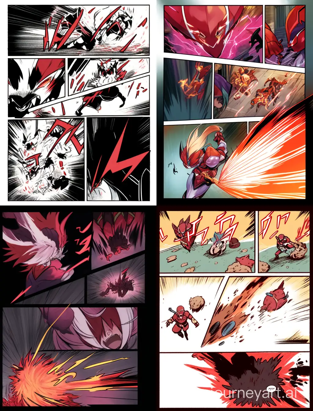 Dynamic-Action-Playful-Red-Kitten-Unleashes-Chaos-in-Comic-Book-Adventure