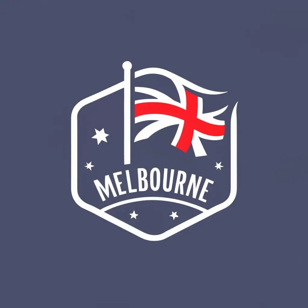 logo, Australia flag, with the text "Melbourne is my region", typography, be used in Travel industry