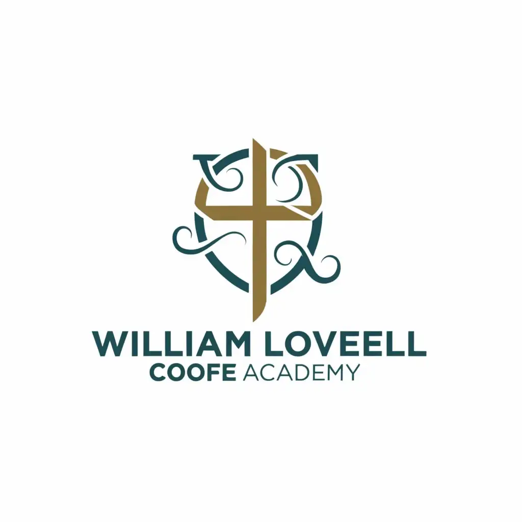 a logo design,with the text "William Lovell CofE Academy", main symbol:Cross,Moderate,be used in Education industry,clear background