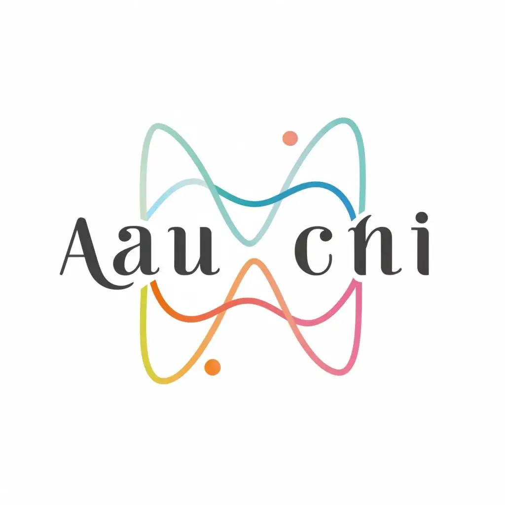a logo design,with the text "Aurachi", main symbol:Typography:
- The logotype could use a clean, geometric sans-serif font like Futura, Avenir or Proxima Nova
- Explore different weights and letterspacing to get the right balance of modern and stable
- The "Au" shortening device works well to integrate the aura/energy line motif

Iconic Symbol:
- The overlapping curved lines should be smooth, flowing and continuous for seamless movement
- One line could be slightly thicker to create a sense of one form overlaying the other
- Aim for the lines to be asymmetric but still feel balanced and centered
- Optionally, the lines could taper off towards the ends for a more ethereal feeling

Colors:
- Stick to a maximum of 2-3 colors for a bold, impactful minimalist palette
- Purple and gold/yellow could represent energy/royalty - or explore a fresh green/teal combo
- Allow one line/color to be dominant while the other acts as an accent overlay  

Layout:
- The symbol could sit centered above the logotype, forming one stacked cohesive logo lock-up
- Or the symbol and logotype could be horizontally arranged, allowing the curved lines to extend outward

Textures/Effects:
- Keep it simple by rendering flat colors and shapes without heavy textures or gradients
- Optionally, a subtle watercolor-style texture could be applied for an organic, fluid vibe

This minimalist, linework approach allows the logo to be very versatile across applications while maintaining an air of sophisticated simplicity. The interpreted "flow" of the lines gives it an energetic, rejuvenating quality that fits the AuraChi brand positioning.,Minimalistic,be used in Beauty Spa industry,clear background