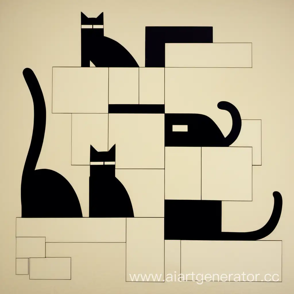 Suprematist-Cats-Abstract-Art