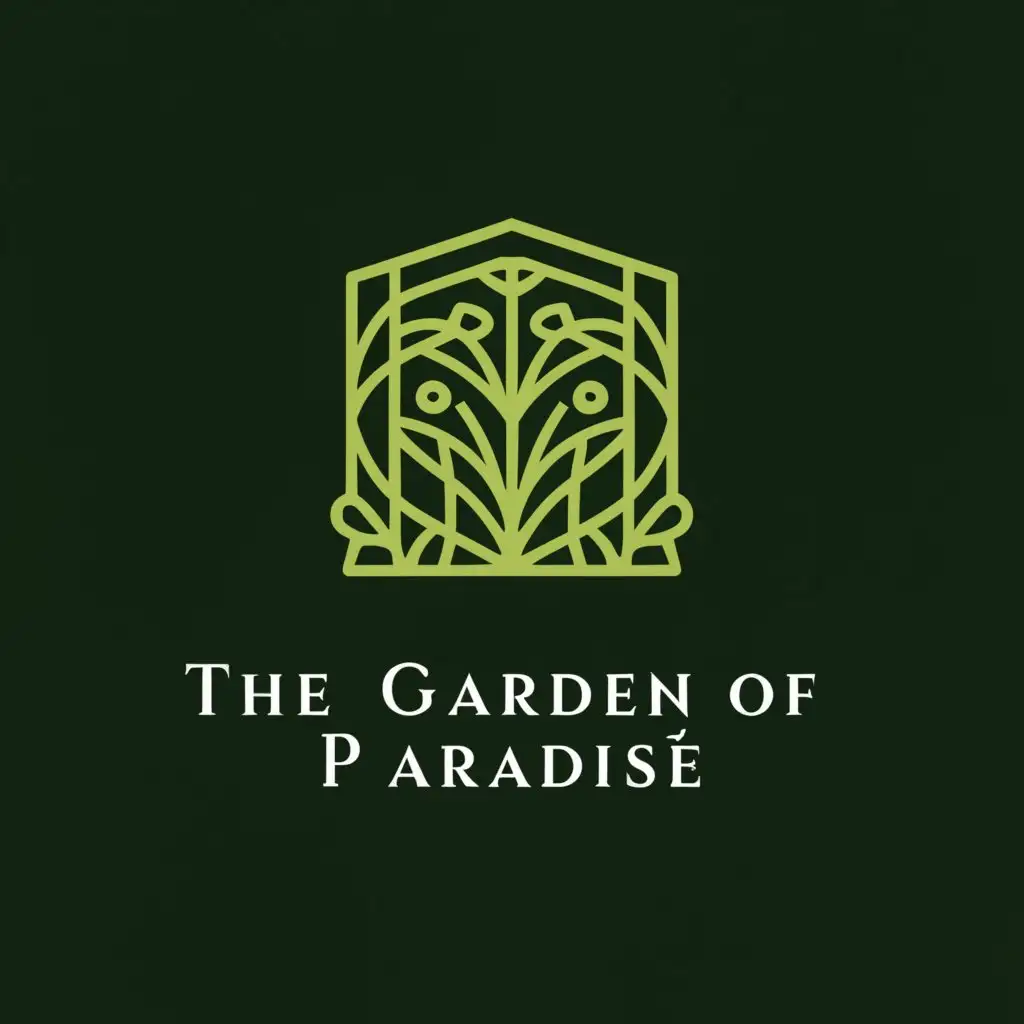a logo design,with the text "The Gardens of Paradise", main symbol:A square and community,Moderate,be used in Real Estate industry,clear background