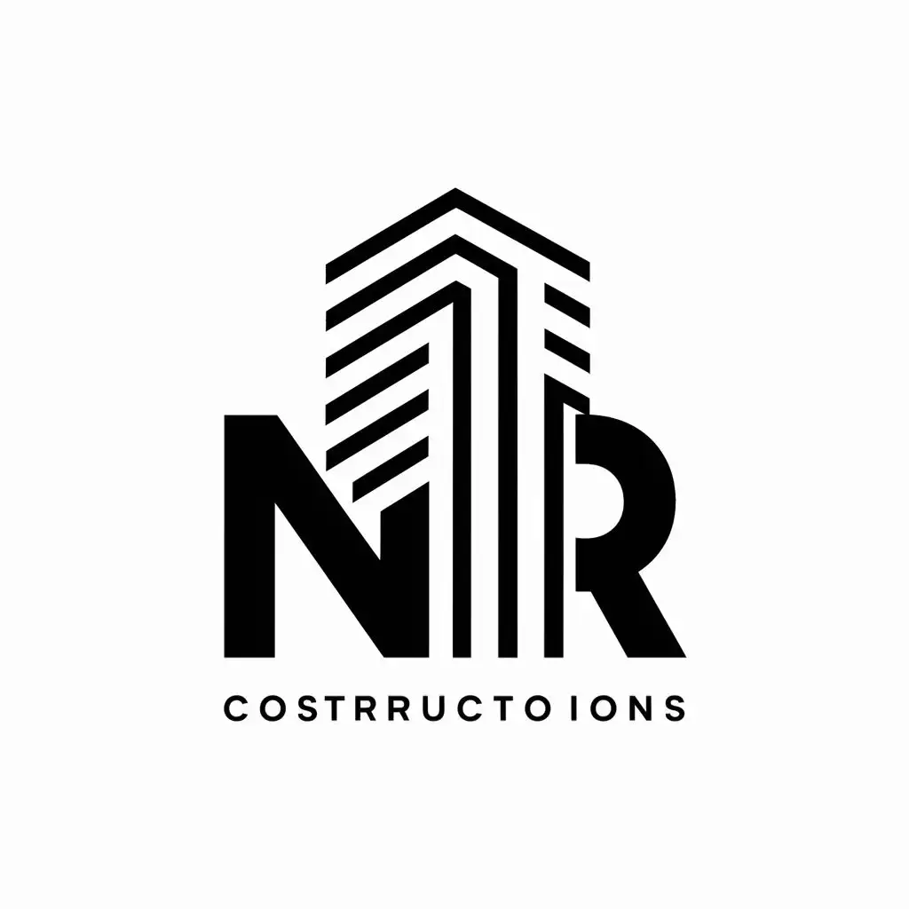 LOGO-Design-For-Construction-Company-Modern-Nr-Building-Typography