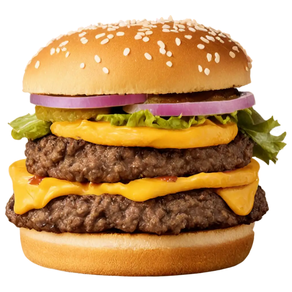 Juicy-Triple-Stack-Cheeseburger-PNG-Mouthwatering-Image-for-Food-Blogs-Menus