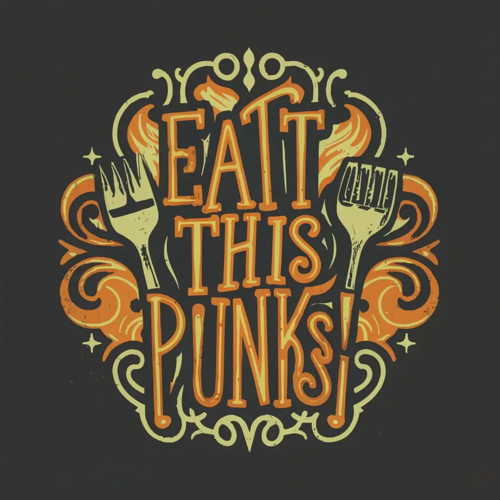 a logo design,with the text "Eat This, Punks!", main symbol:Spatula magic,complex,clear background