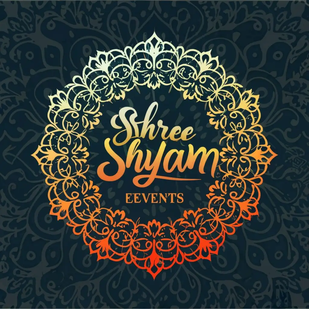 Logo-Design-For-Shree-Shyam-Events-Elegant-Typography-with-Wedding-Decoration-Theme