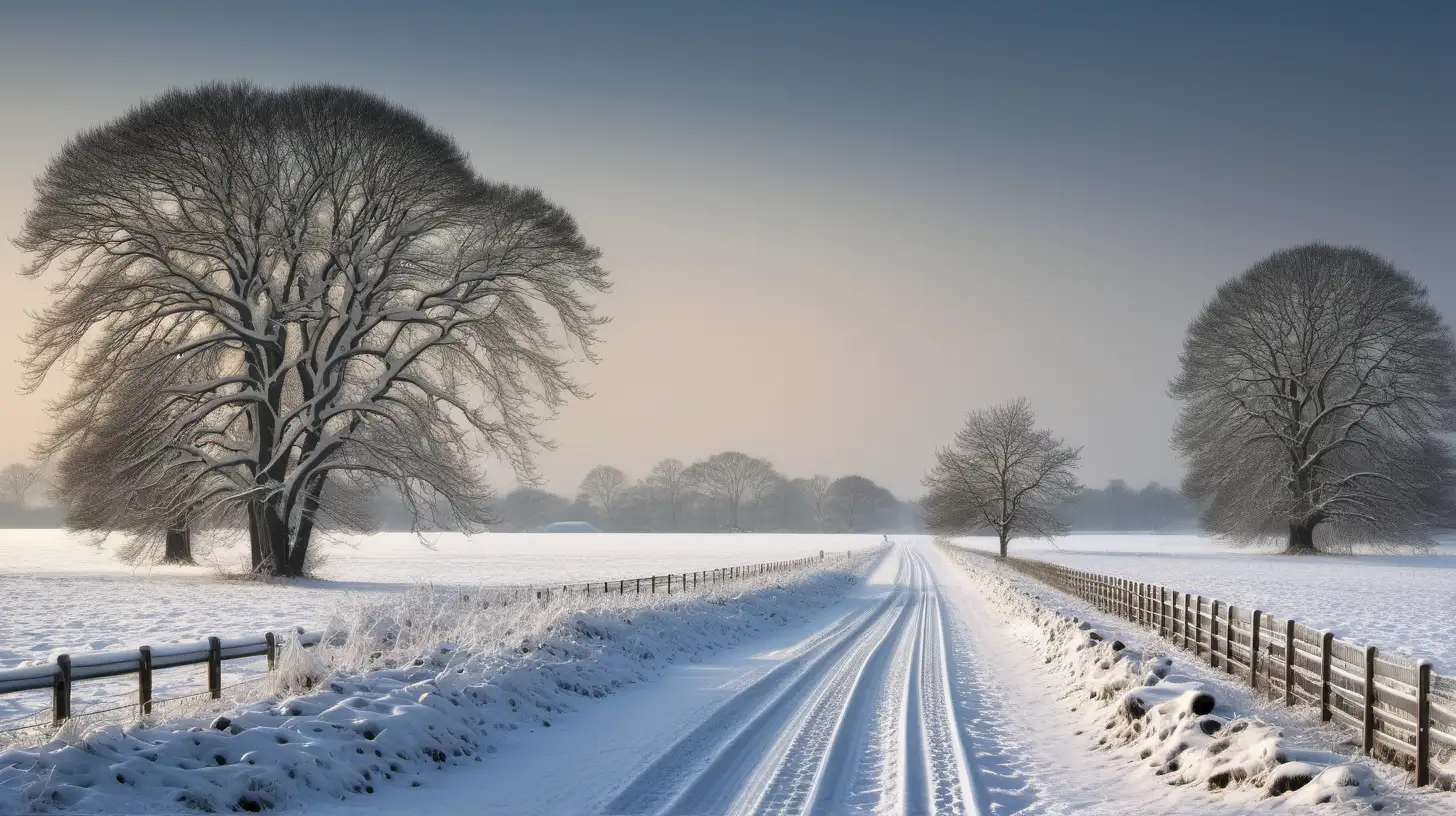 A snowy january winter landscape
