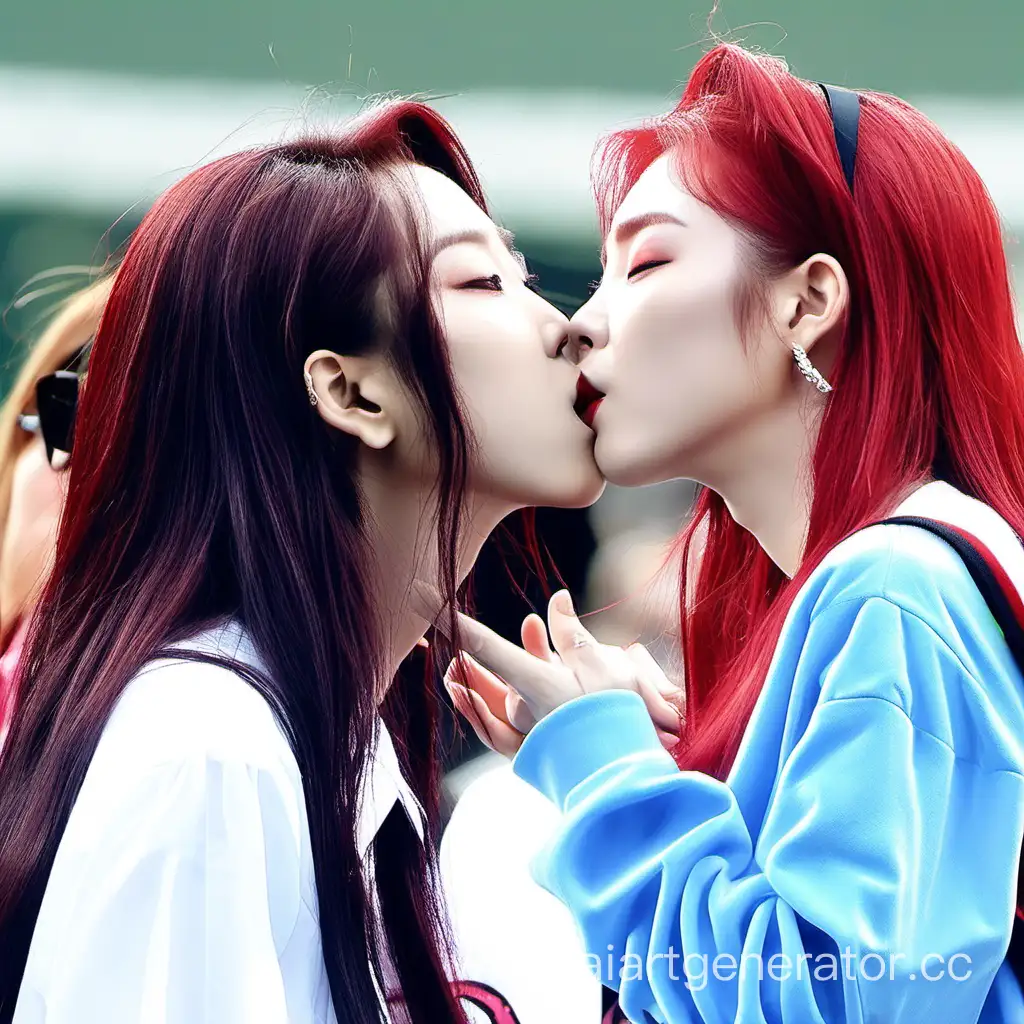 Romantic-Kiss-between-Irene-and-Seulgi-of-Red-Velvet