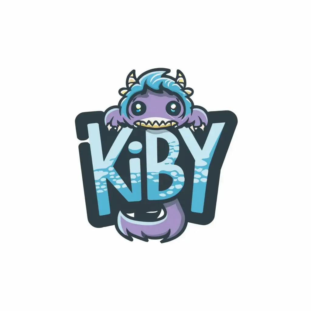 LOGO-Design-for-Kiby-Playful-Monster-Theme-with-Bold-Typography