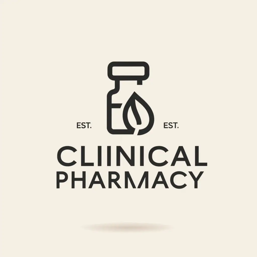 a logo design,with the text "clinical pharmacy", main symbol:medicine,Moderate,clear background