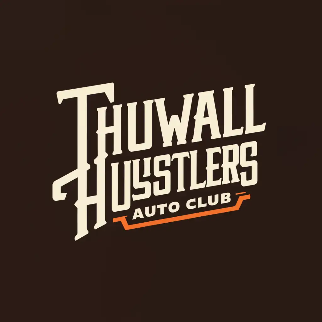 a logo design,with the text "Thuwal Hustlers", main symbol:Auto Club,Moderate,be used in Travel industry,clear background