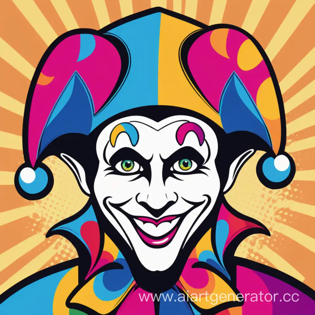 Colorful-Pop-Art-Jester-Logo-Design