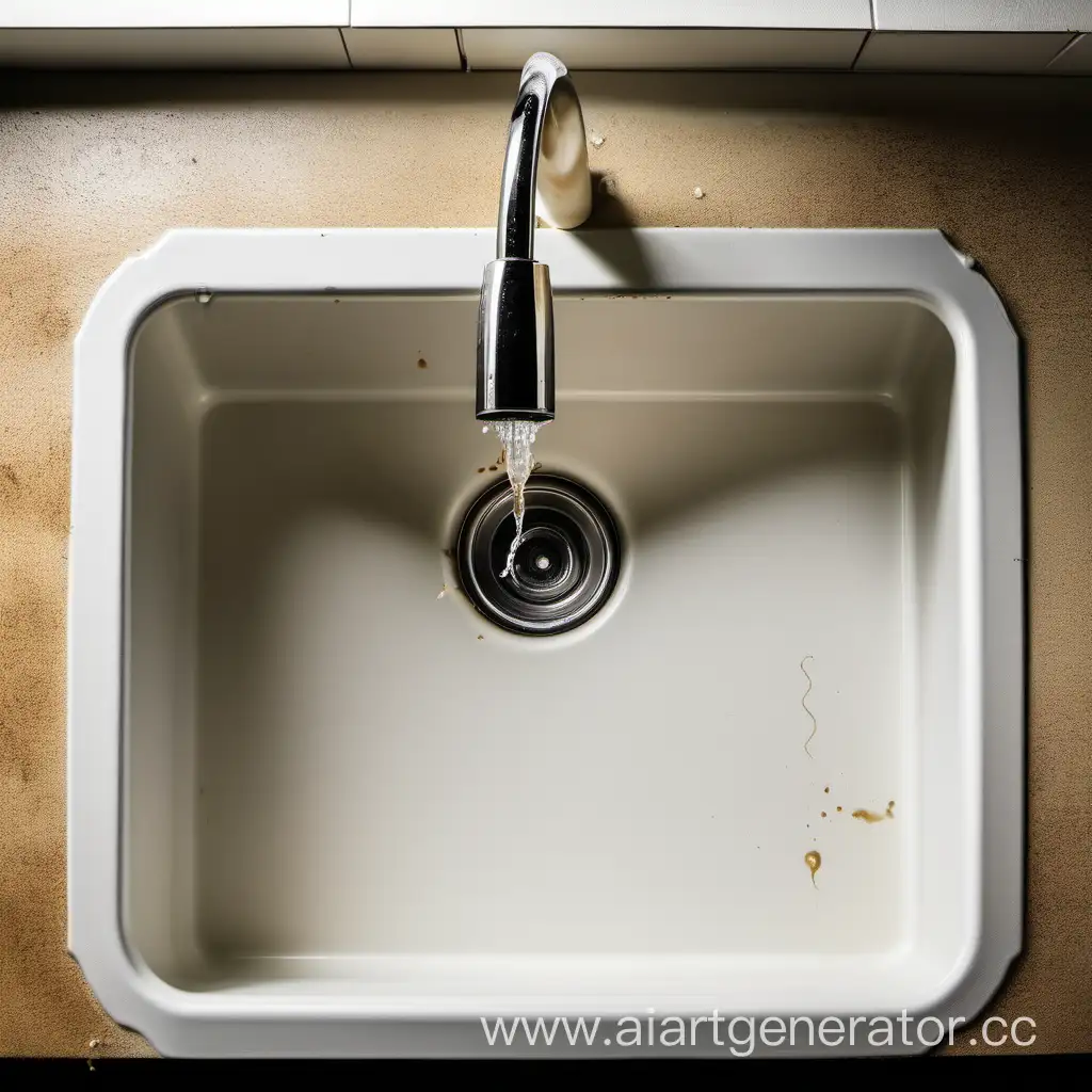 Top-View-of-Leaking-Kitchen-Sink-Fixing-Plumbing-Issues