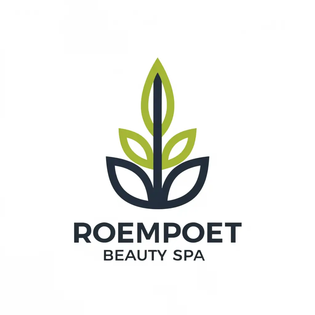 a logo design, with the text 'roempoet', main symbol: a grass, Minimalistic, to be used in Beauty Spa industry, clear background