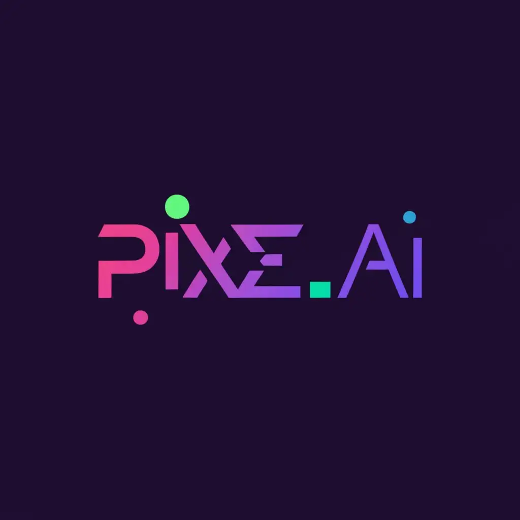 logo, Ai purple color, with the text "Pixel.AI", typography, be used in Technology industry