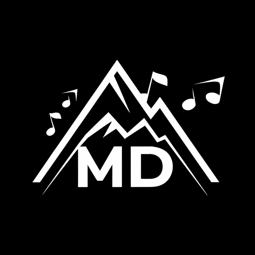 LOGO-Design-For-Mountainous-Melodies-Dynamic-Typography-with-MD-Emblem-for-the-Entertainment-Industry