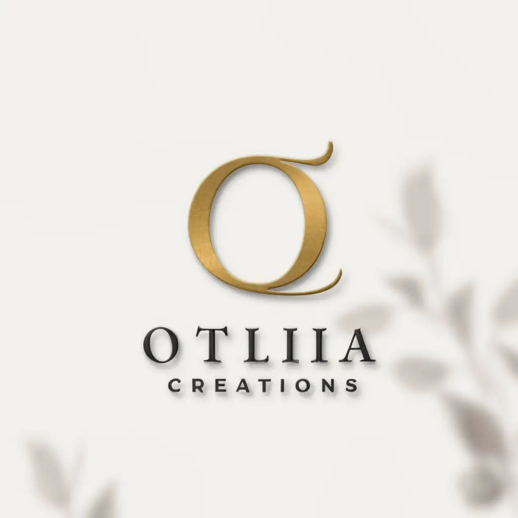 a logo design,with the text "Otilia creations", main symbol:o,Minimalistic,clear background