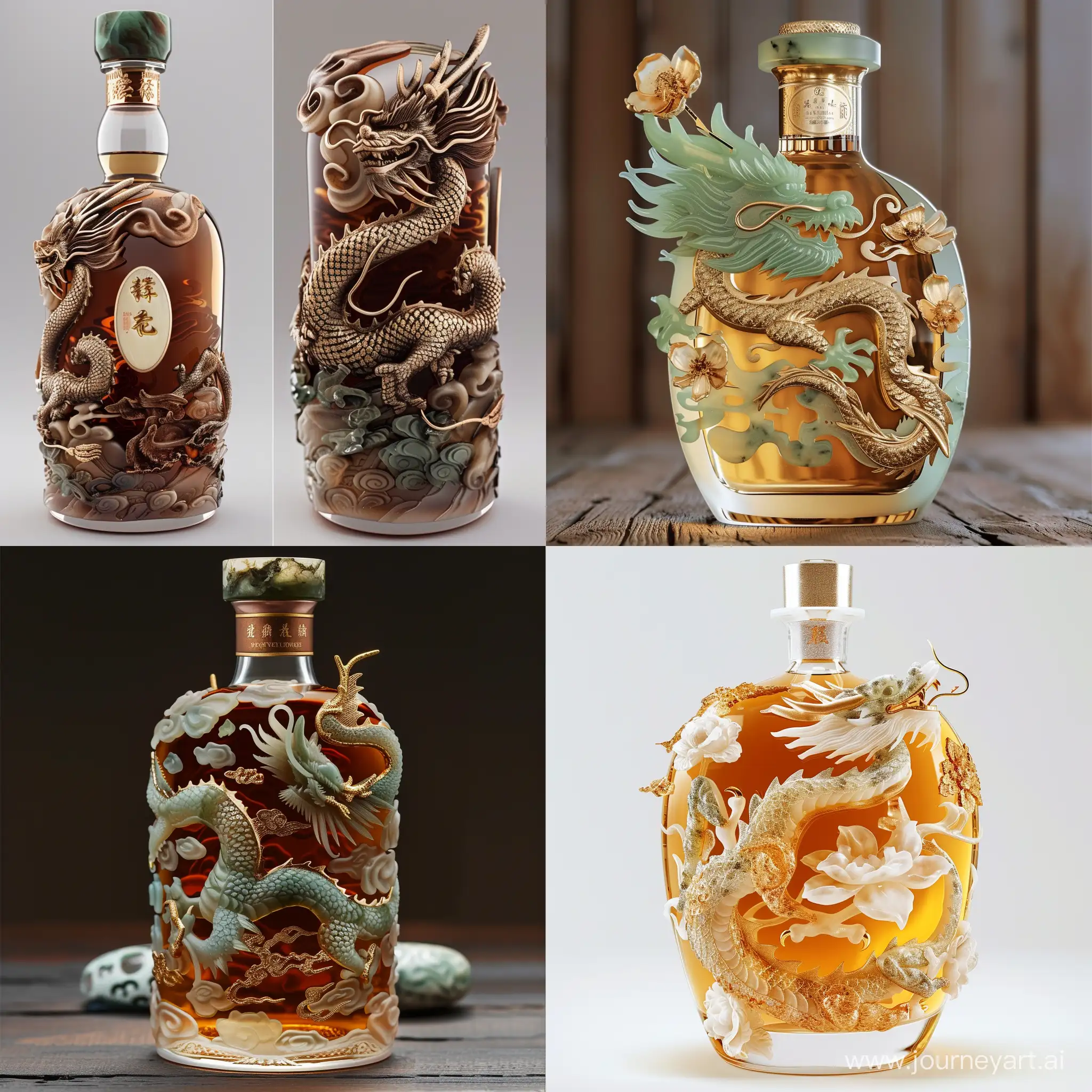Limited-Edition-Chinese-New-Year-Whisky-Bottle-with-3D-Dragon-Design-in-Jade-and-Gold