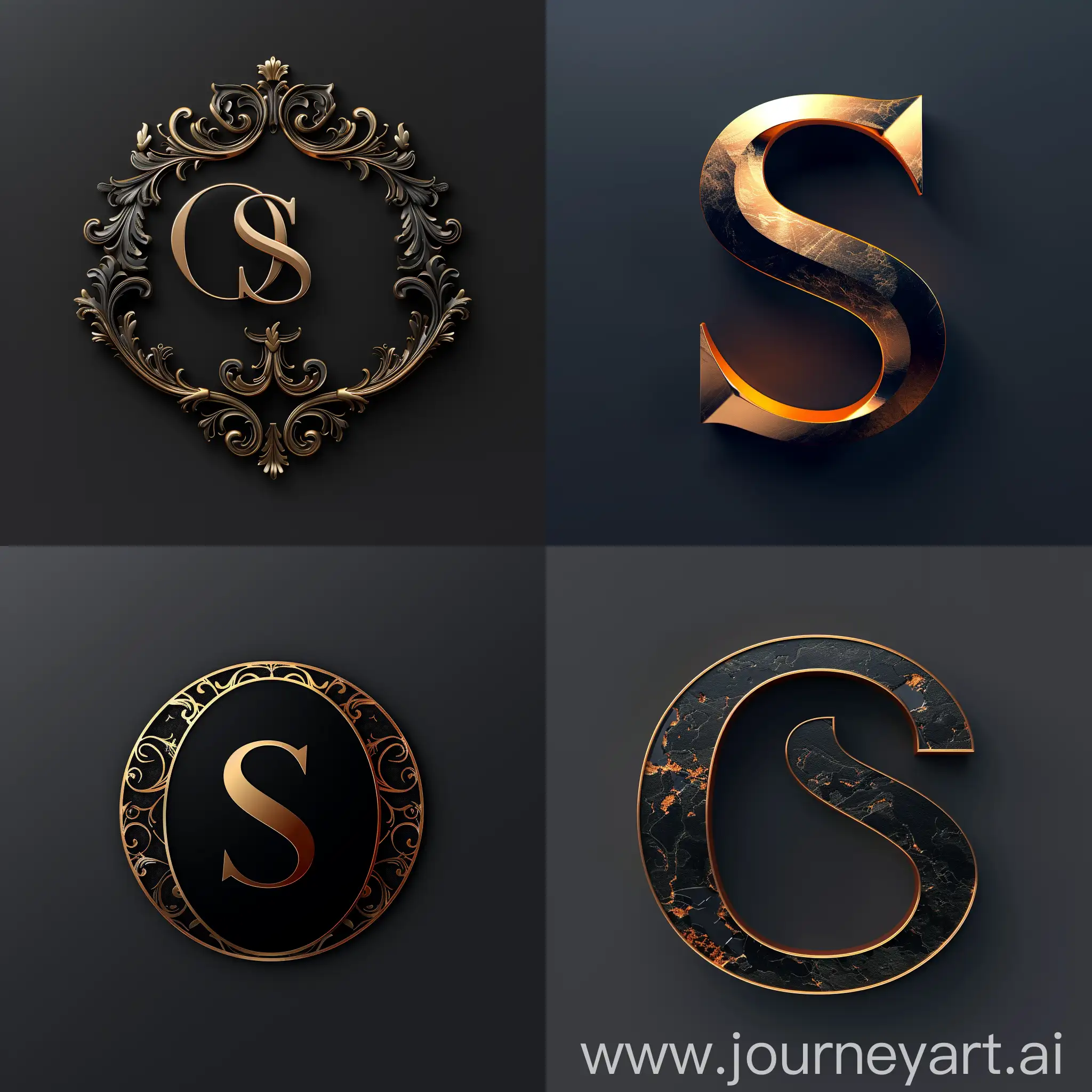 create a opulent software logo combining an O and S
