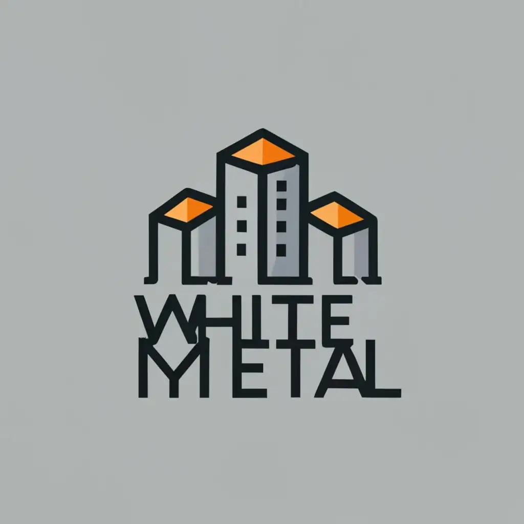 logo, Construction, with the text "WHITE METAL", typography, be used in Construction industry