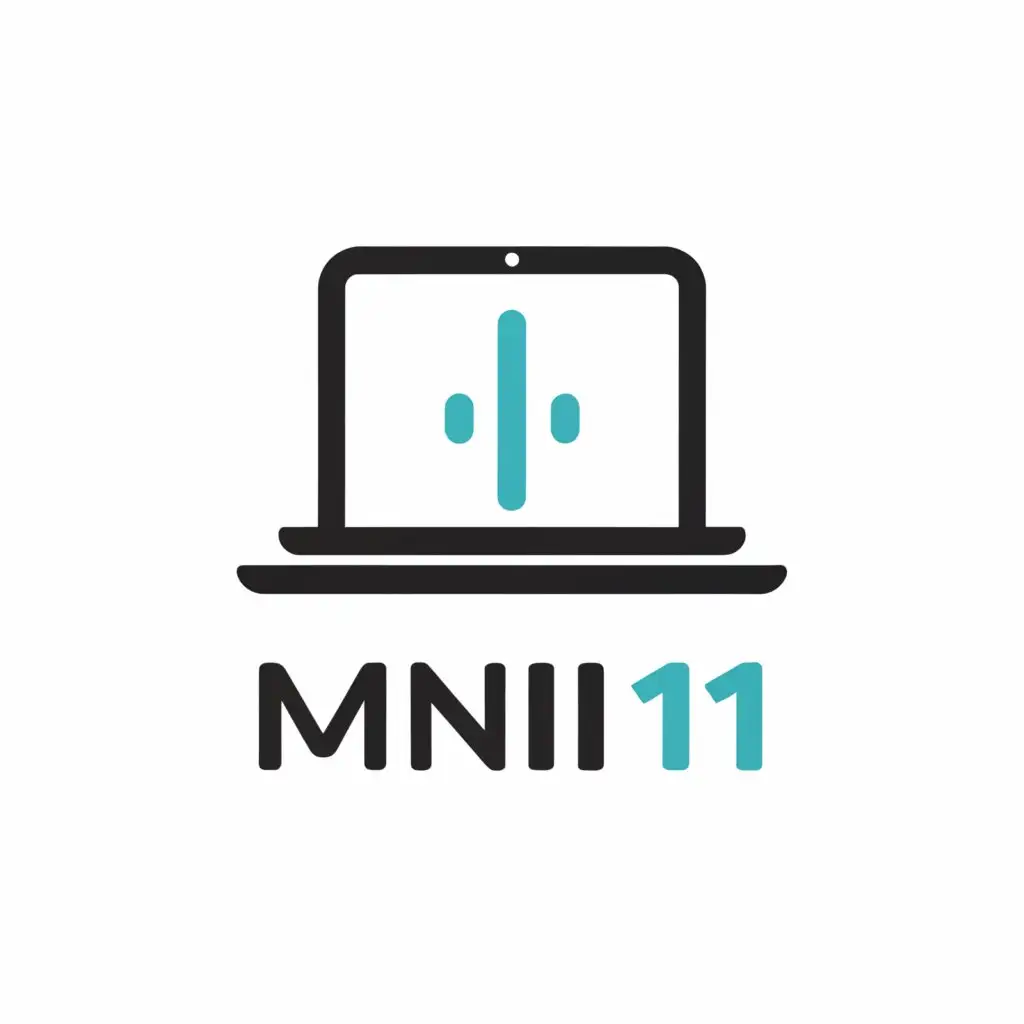 a logo design,with the text "Mini 11", main symbol:laptop,Moderate,be used in Technology industry,clear background