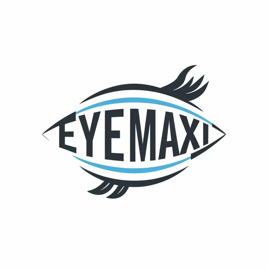 logo, Eye, with the text "EyeMaxi", typography, be used in Internet industry