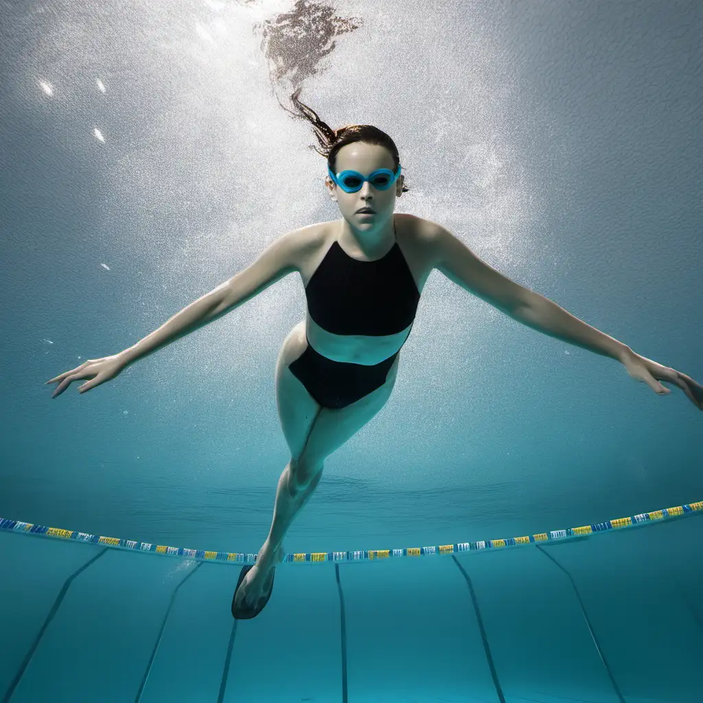 Refreshing Outdoor Pool Swimming Scene