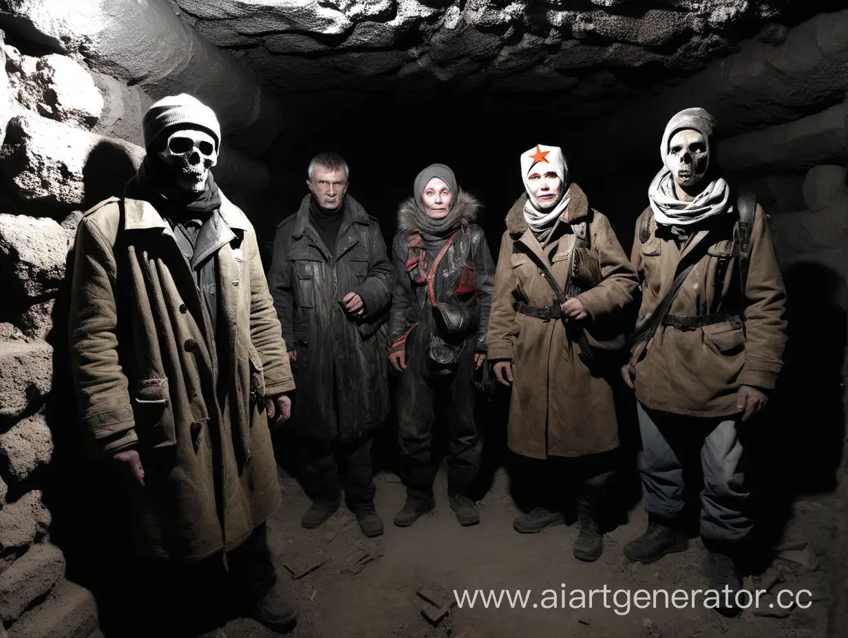 PostApocalyptic-USSR-Survivors-Navigating-Catacombs