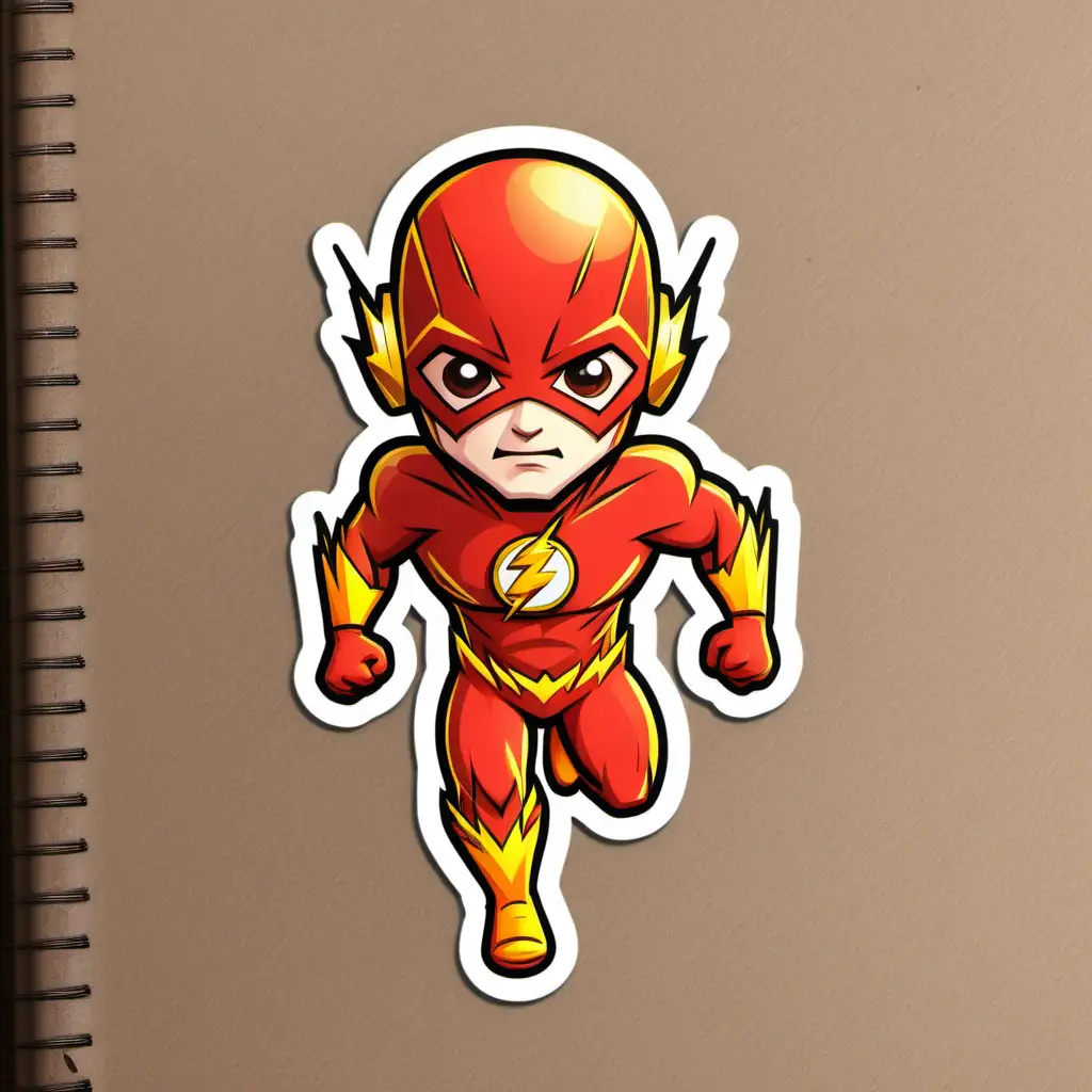 the flash cartoon icon sticker style