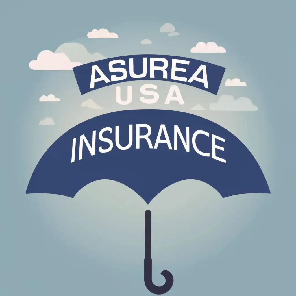 logo, umbrella, with the text "Asurea USA Insurance", typography, be used in Finance industry