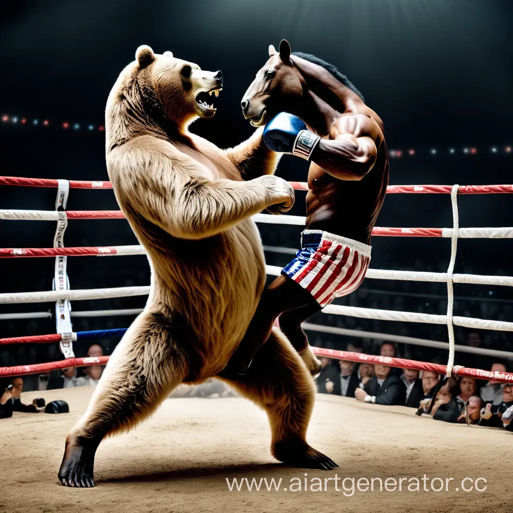 Bear-Boxing-Match-with-Horse