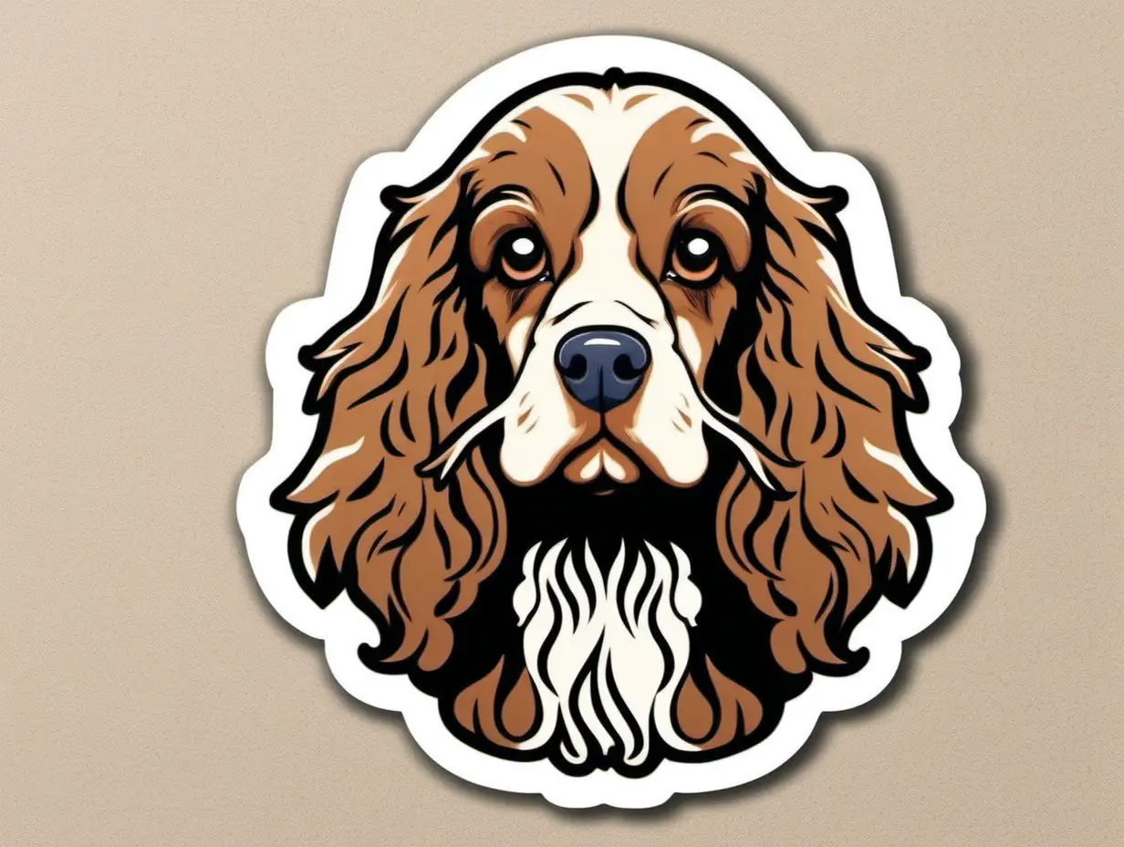 Adorable English Cocker Spaniel Dog Sticker for Pet Lovers