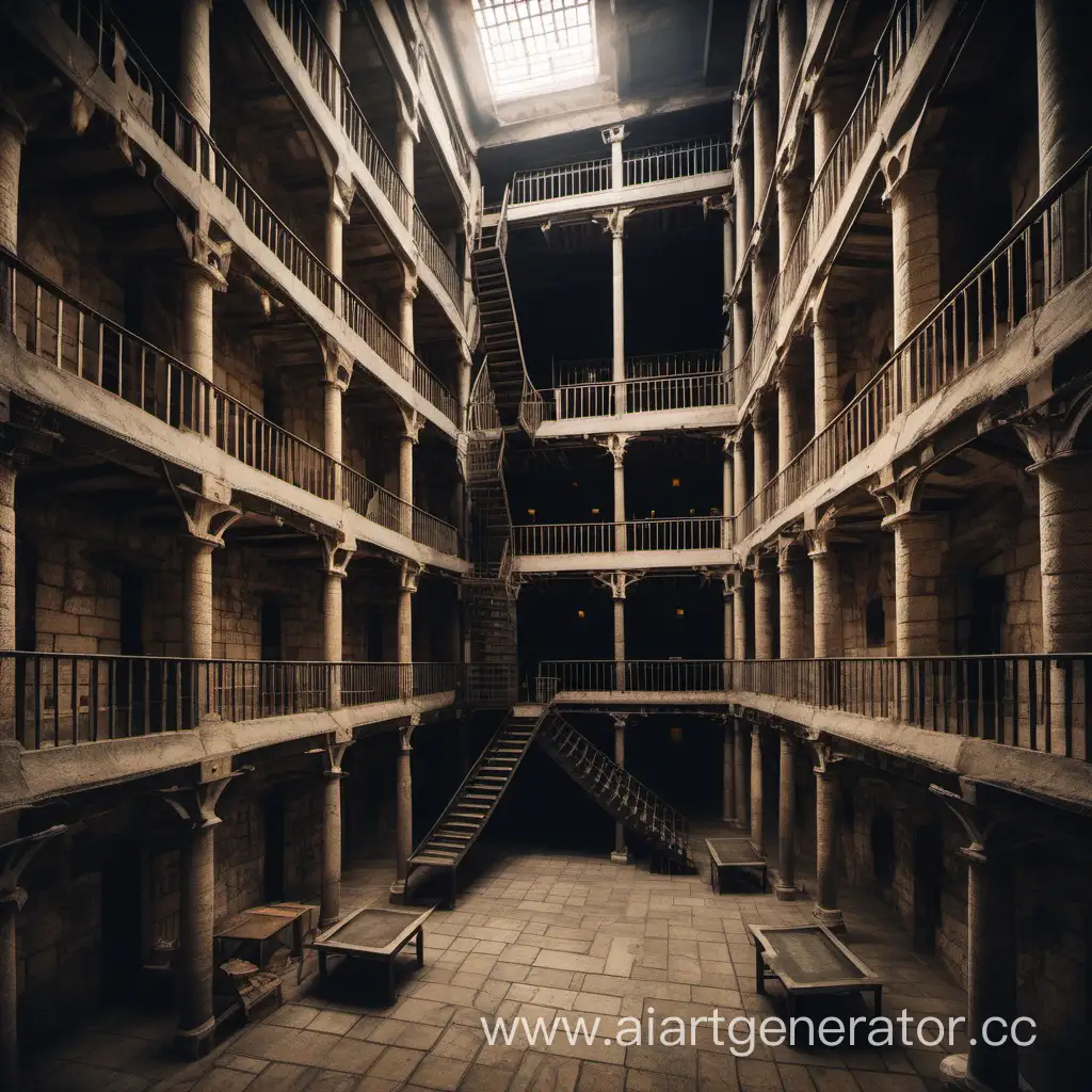 Medieval-Prison-Interior-with-Multilevel-Cells