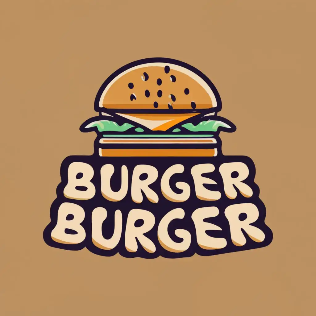 logo, burger, with the text "burger eat burger sleep", typography