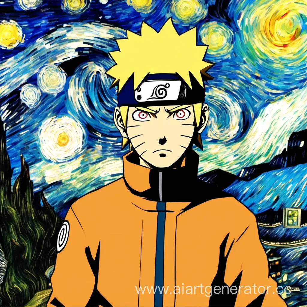 Naruto-Inspired-by-Van-Gogh-Vibrant-Fusion-of-Anime-and-Impressionism