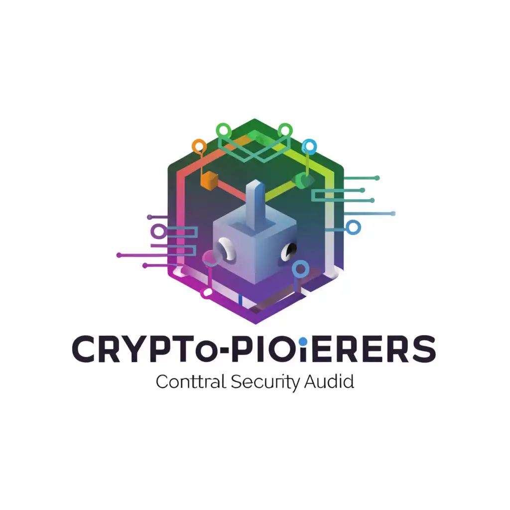 a logo design,with the text "crypto-pioneers", main symbol:full stack blockchain, smart contract security audit, web, mobile game,Moderate,be used in Technology industry,clear background