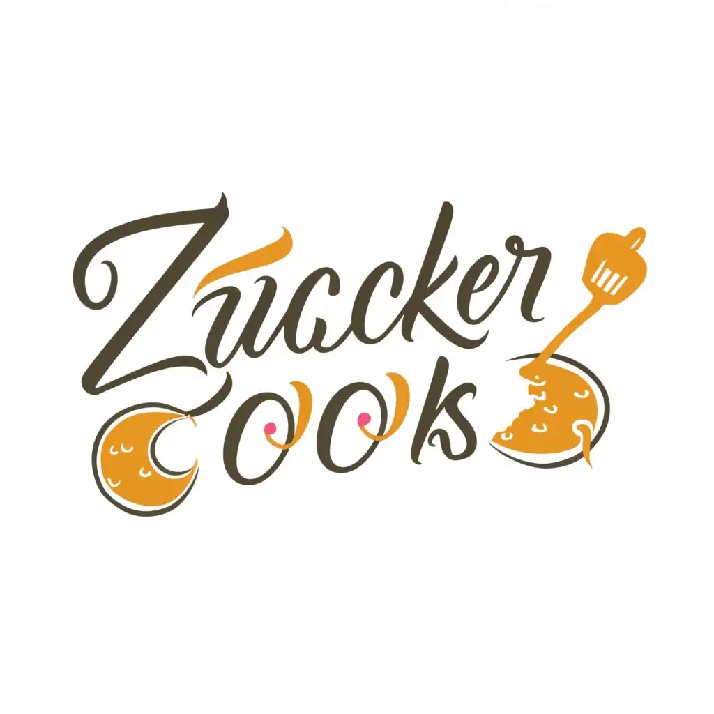 logo, remove, with the text "ZuckerCooks", typography, be used in Restaurant industry