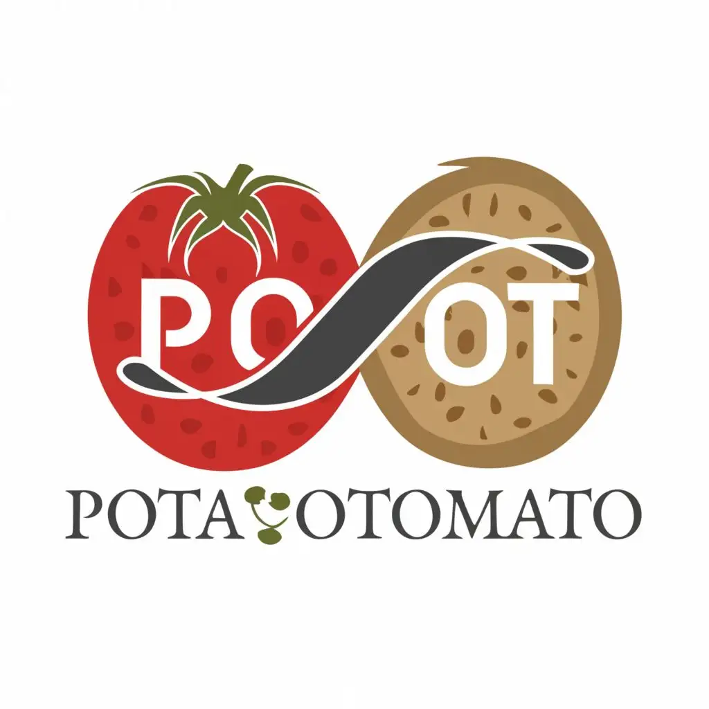 a logo design,with the text 'potato tomato', main symbol:text,Moderate,clear background