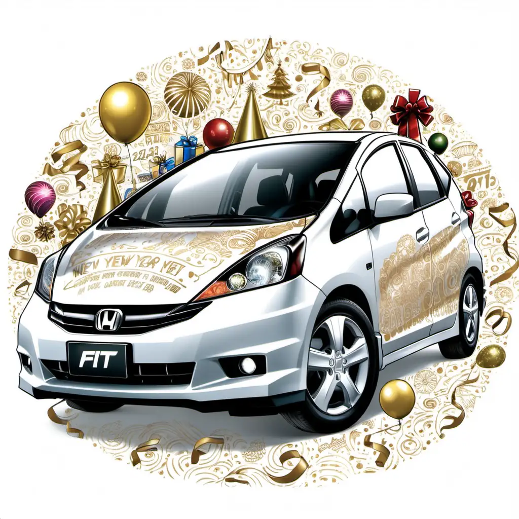 Festive-New-Years-Decorations-on-a-Honda-Fit