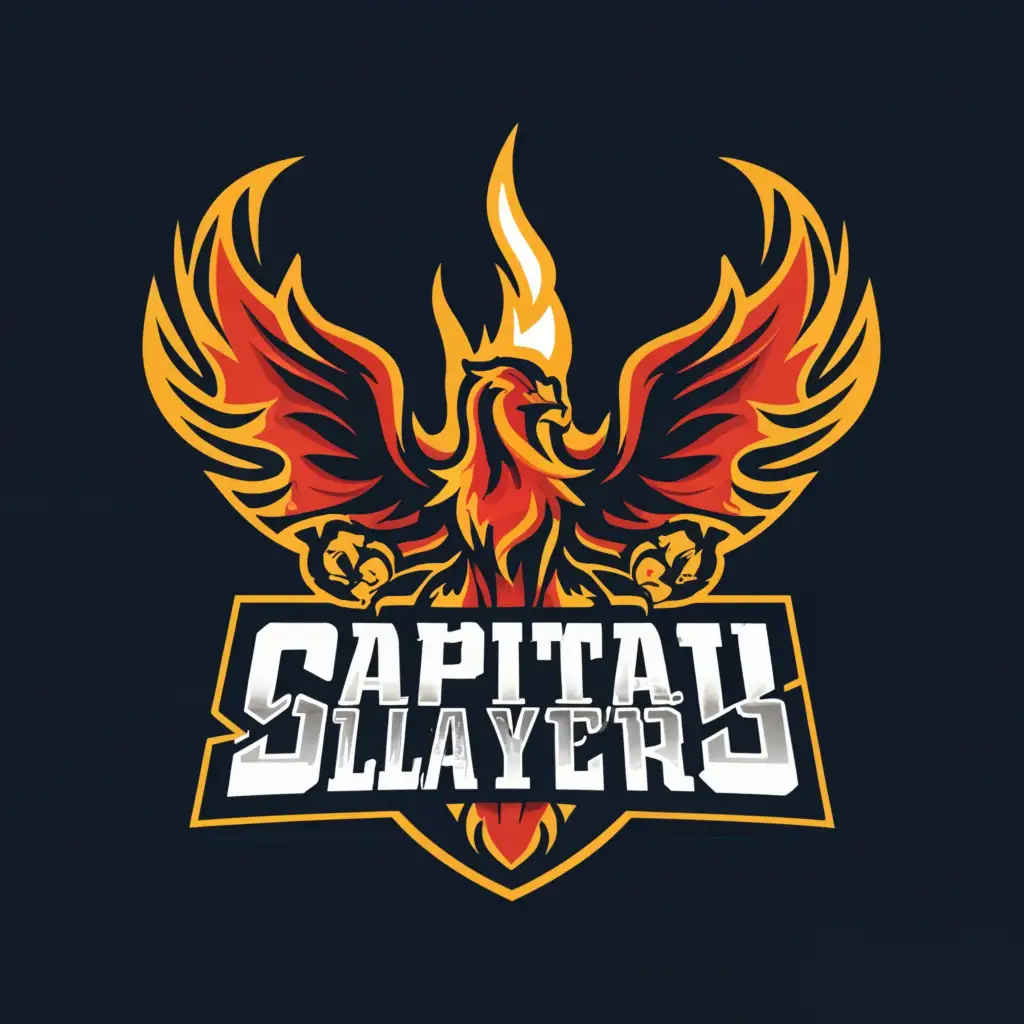 a logo design,with the text "Capital slayers", main symbol:Eagle and fire,Moderate,be used in Sports Fitness industry,clear background
