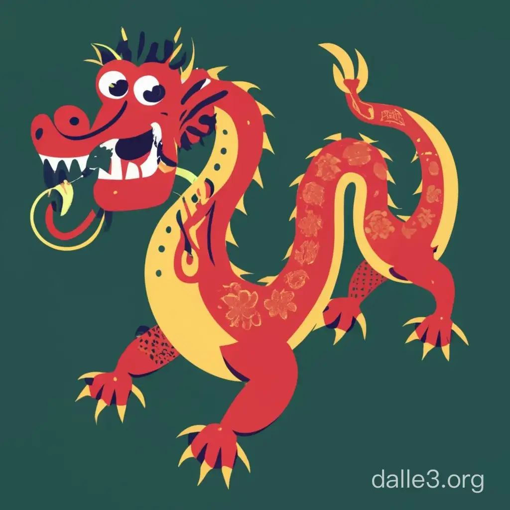 Dragon/Red/Funny/Male/Chinoiserie/Attractive