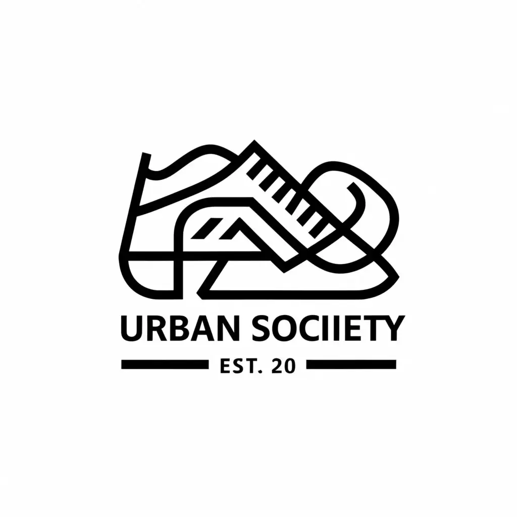 a logo design,with the text "Urban Society", main symbol:shoes,Moderate,be used in Sports Fitness industry,clear background