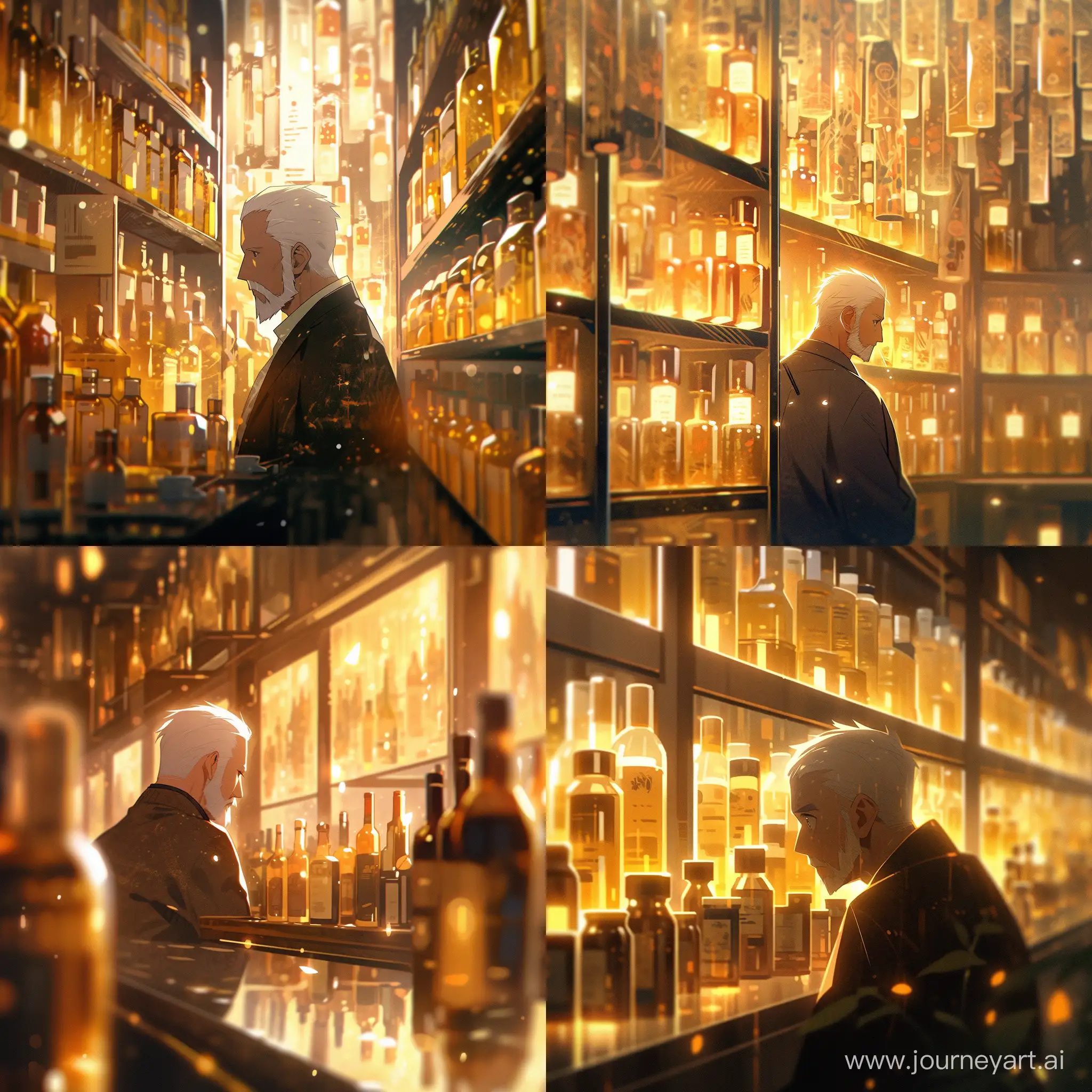 Elegant-Man-in-White-Jacket-with-Gold-Glass-in-Cinematic-Ambiance