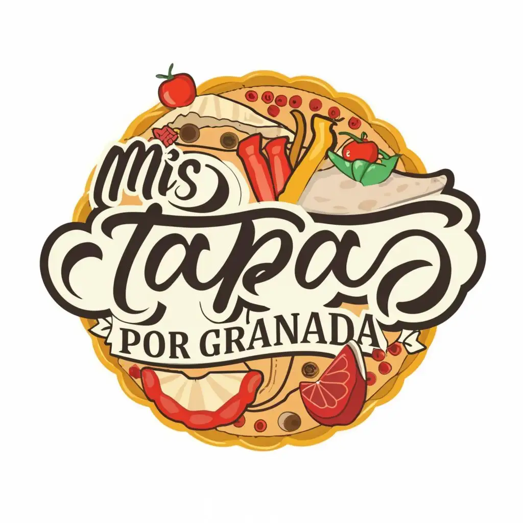 logo, tapa, with the text "my tapas for Granada", typography, be used in food influencer industry